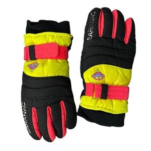 SARANAC Mens Vintage Size Small Ski Gloves Leather Palms